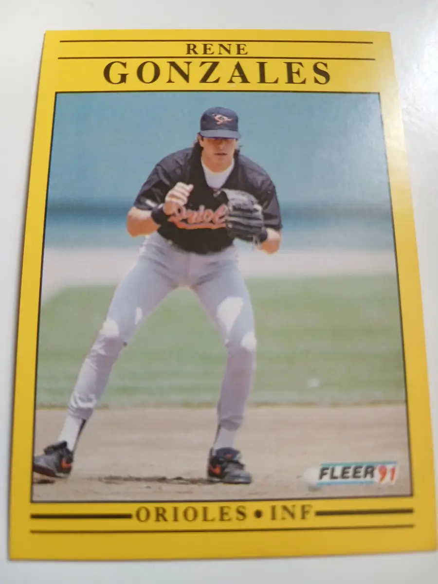 Rene Gonzales MLB Baltimore Orioles From Fleer 1991