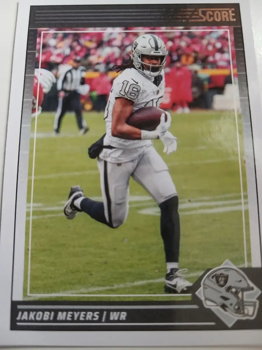 Jakobi Meyers Davante Adams And Jackson Powers-Johnson Score 2024 Sports Cards
