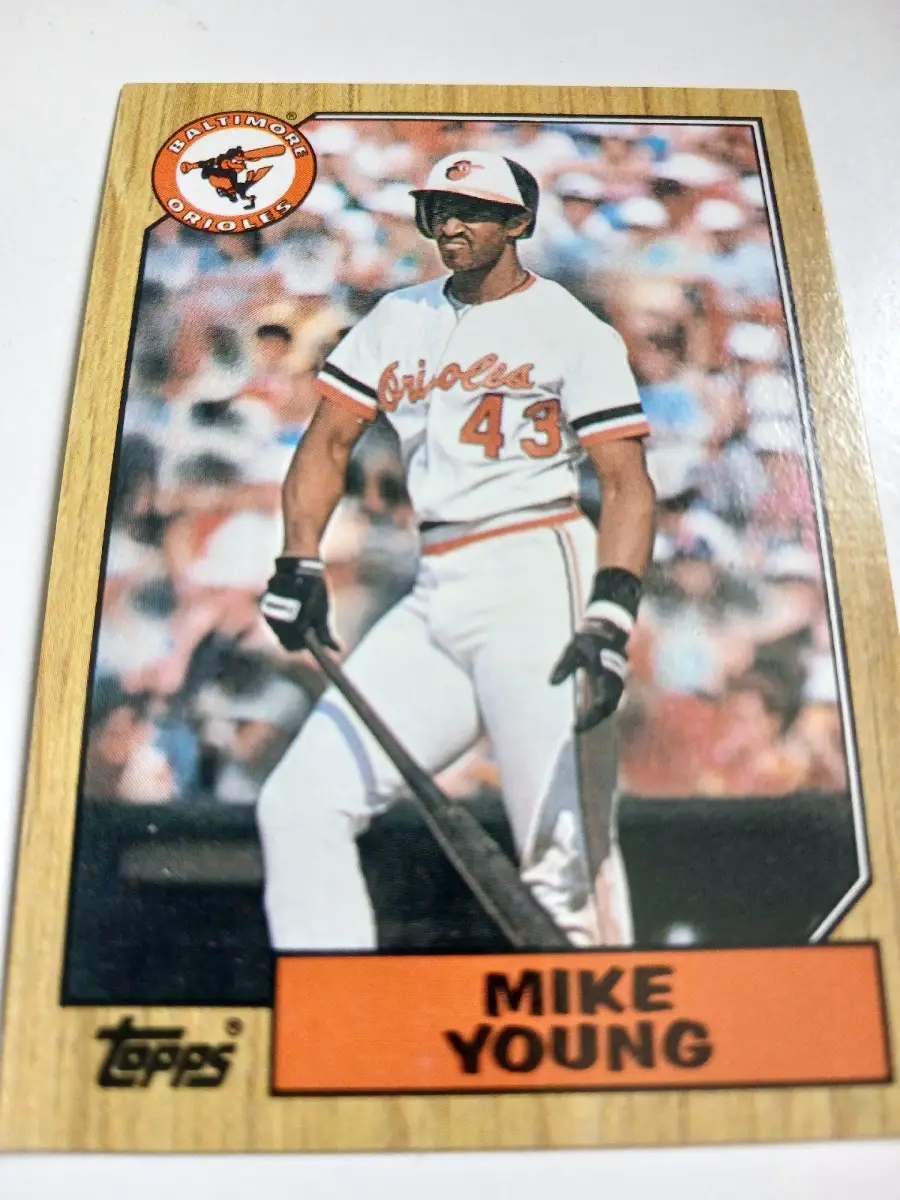 Mike Young MLB Outfielder Baltimore Orioles Topps 1987