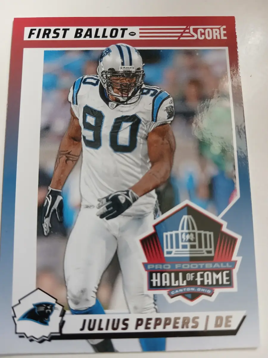 Julius Peppers NFL Carolina Panthers Hall Of Fame First Ballot Card