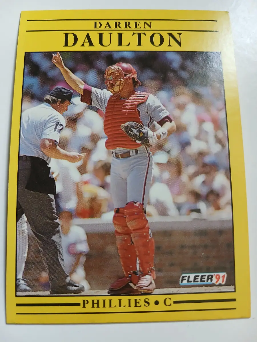 Darren Daulton MLB Catcher Philadelphia Phillies Fleer 1991