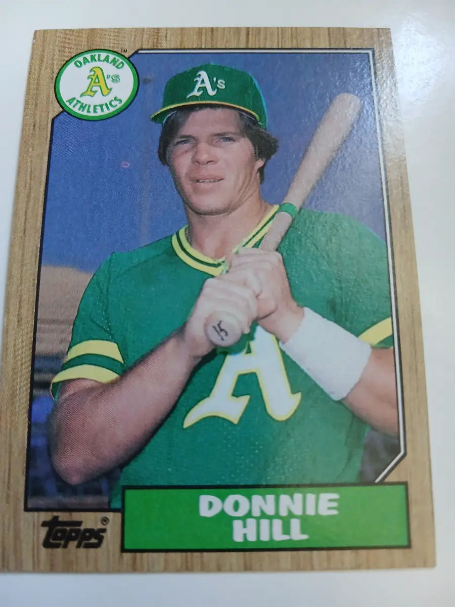Donnie Hill MLB 2nd Baseman Oakland Athletics Topps 1987