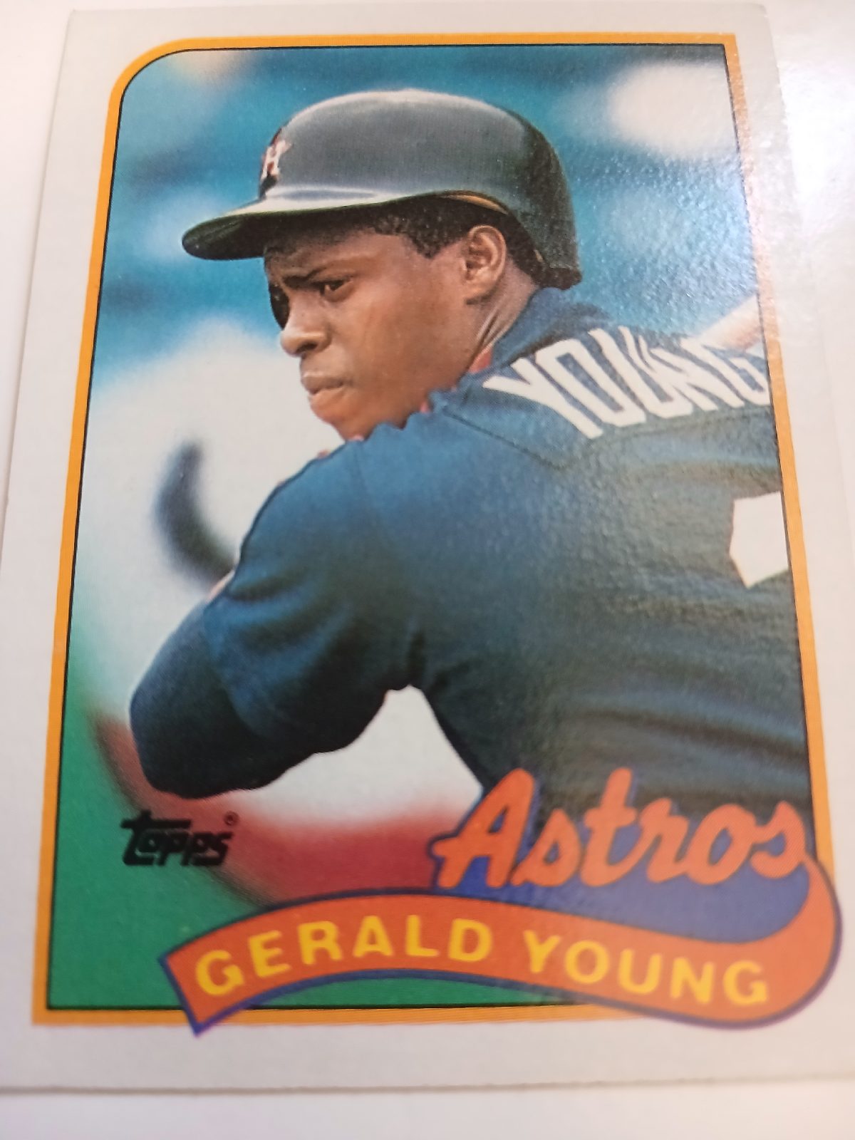 Gerald Young MLB Outfielder Houston Astros Topps 1989
