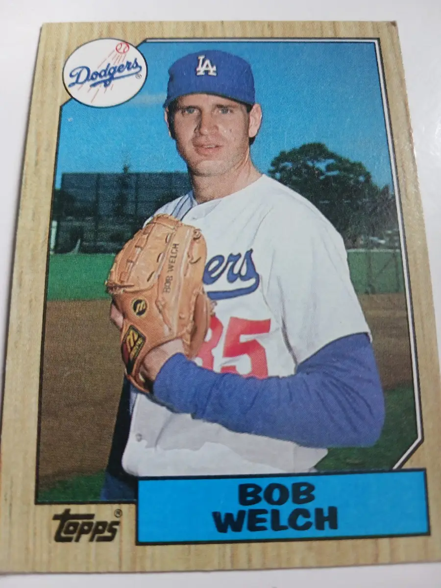 Bob Welch MLB Pitcher Los Angeles Dodgers Topps 1987