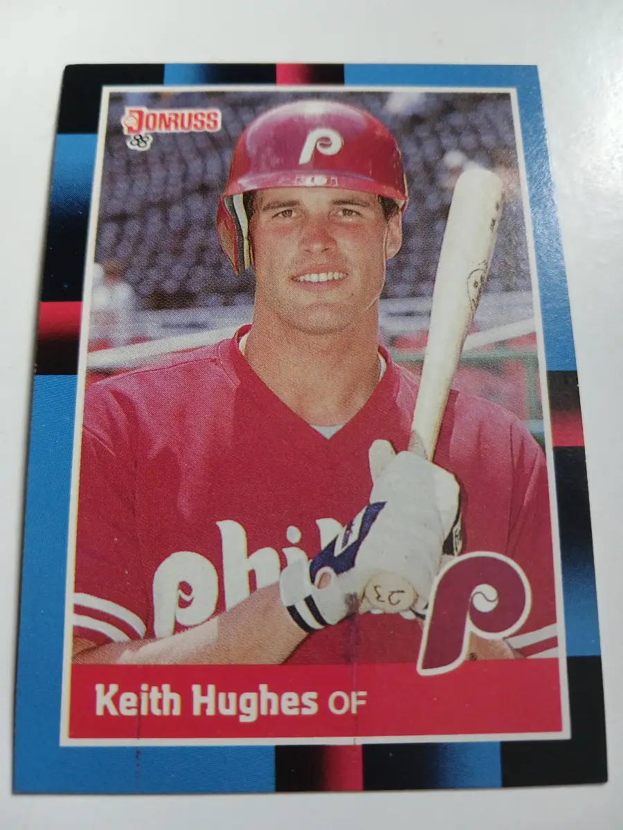 Keith Hughes MLB Outfielder Philadelphia Phillies Donruss 1988