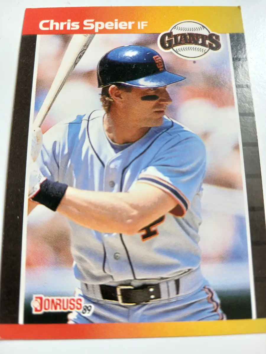 Chris Speier MLB Infielder San Francisco Giants Donruss 1989