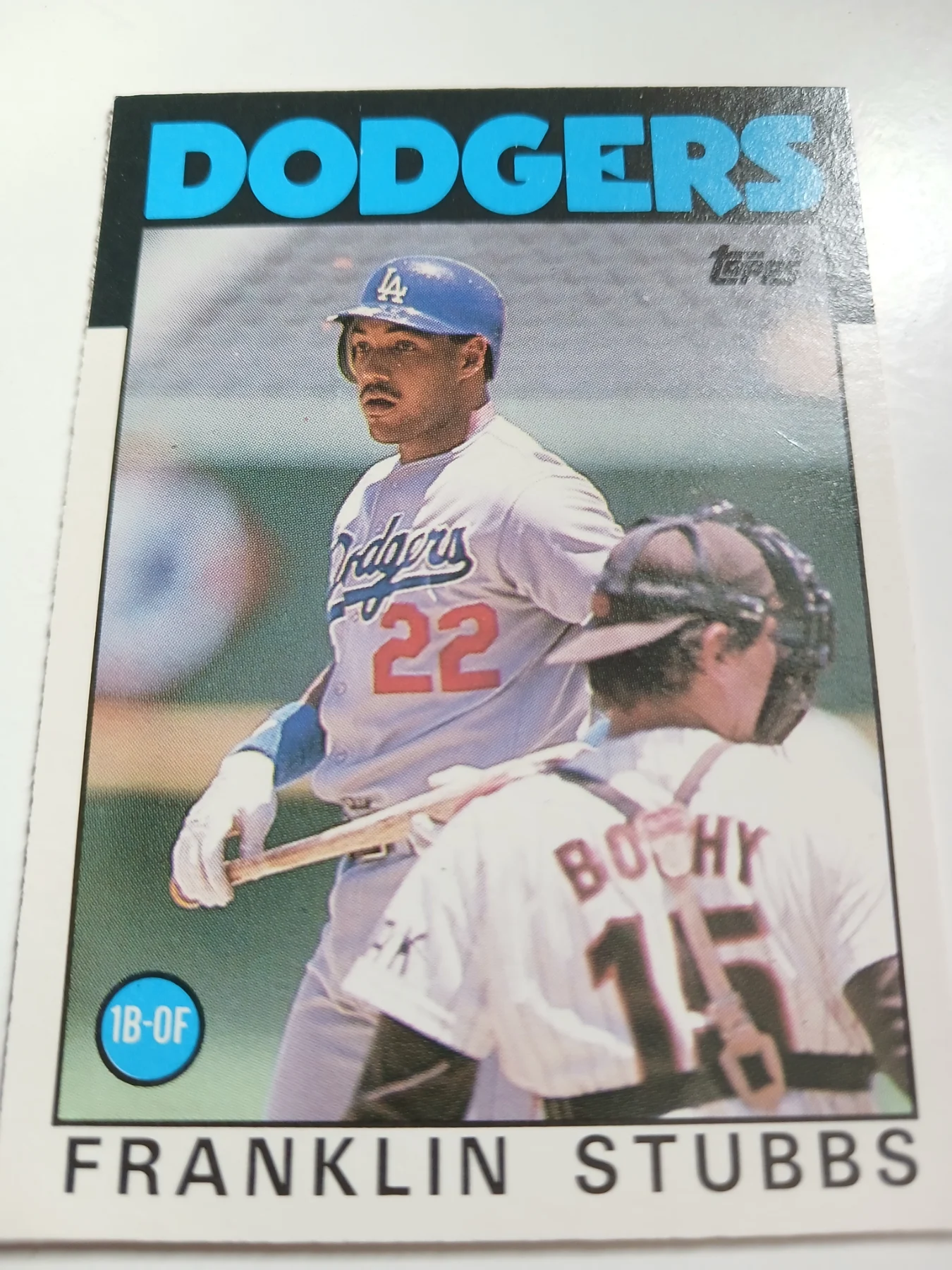 Franklin Stubbs MLB 1st Base Los Angeles Dodgers Topps 1986