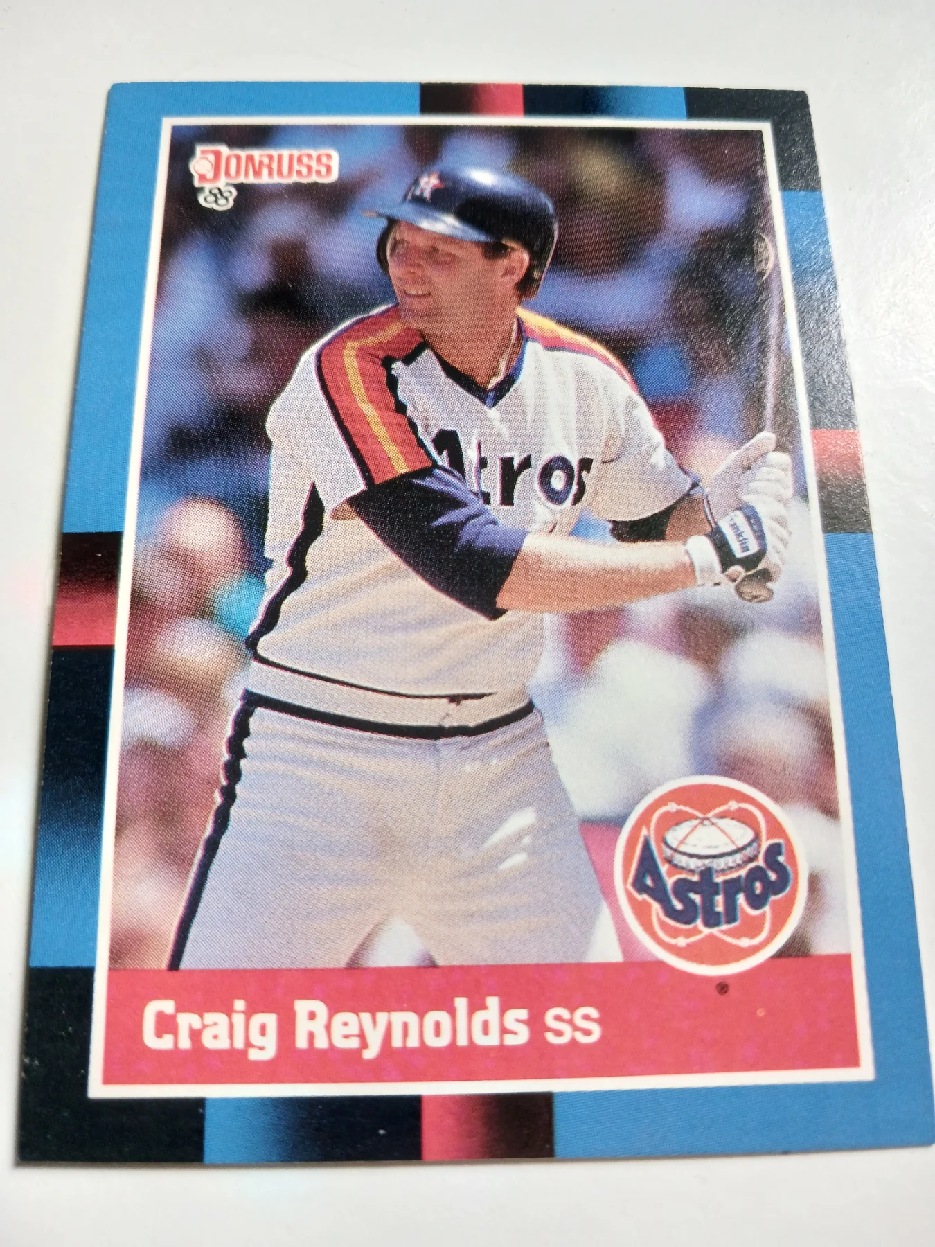 Craig Reynolds MLB Shortstop Houston Astros Donruss 1988