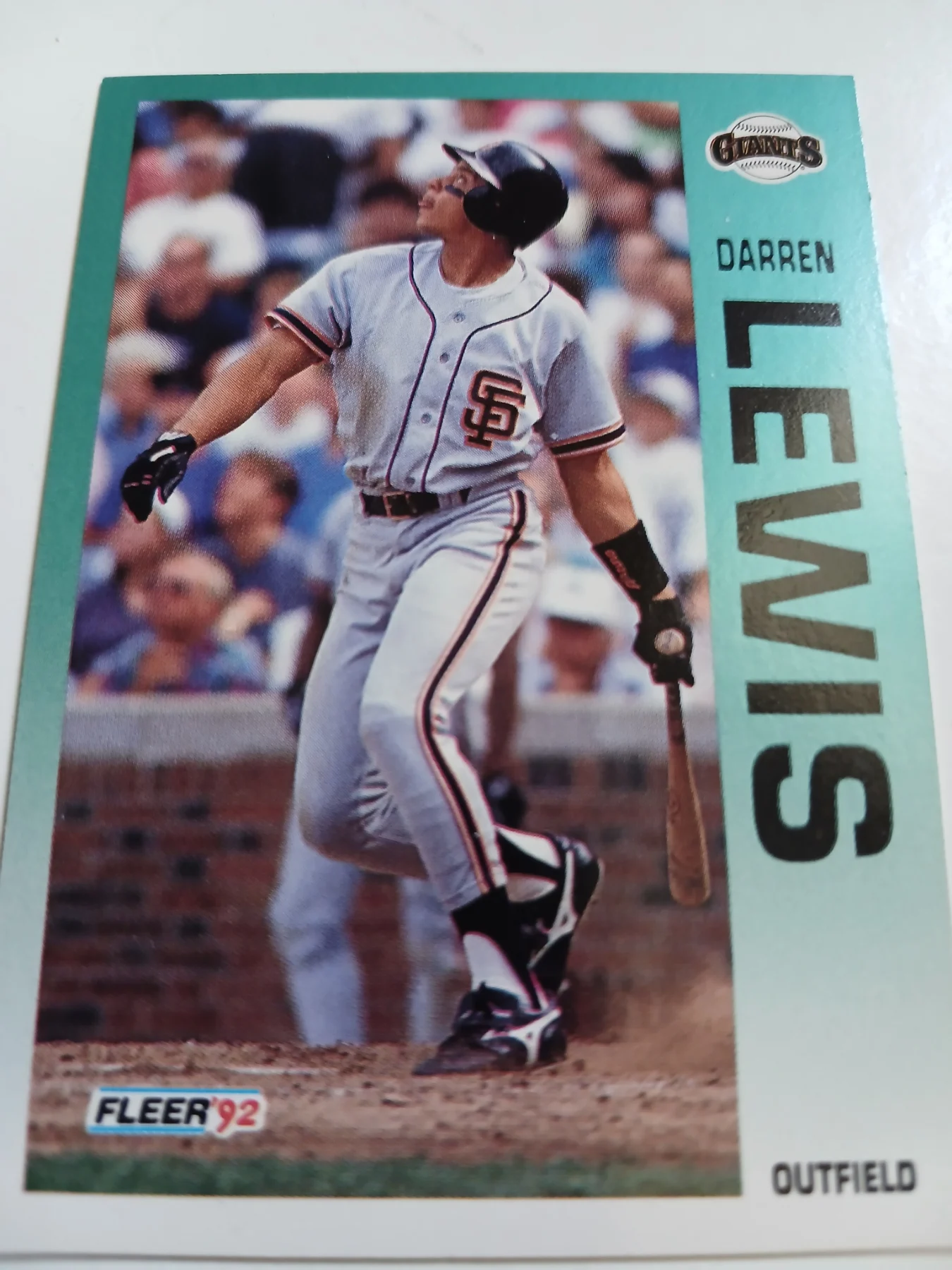 Darren Lewis MLB Outfielder San Francisco Giants Fleer 1992