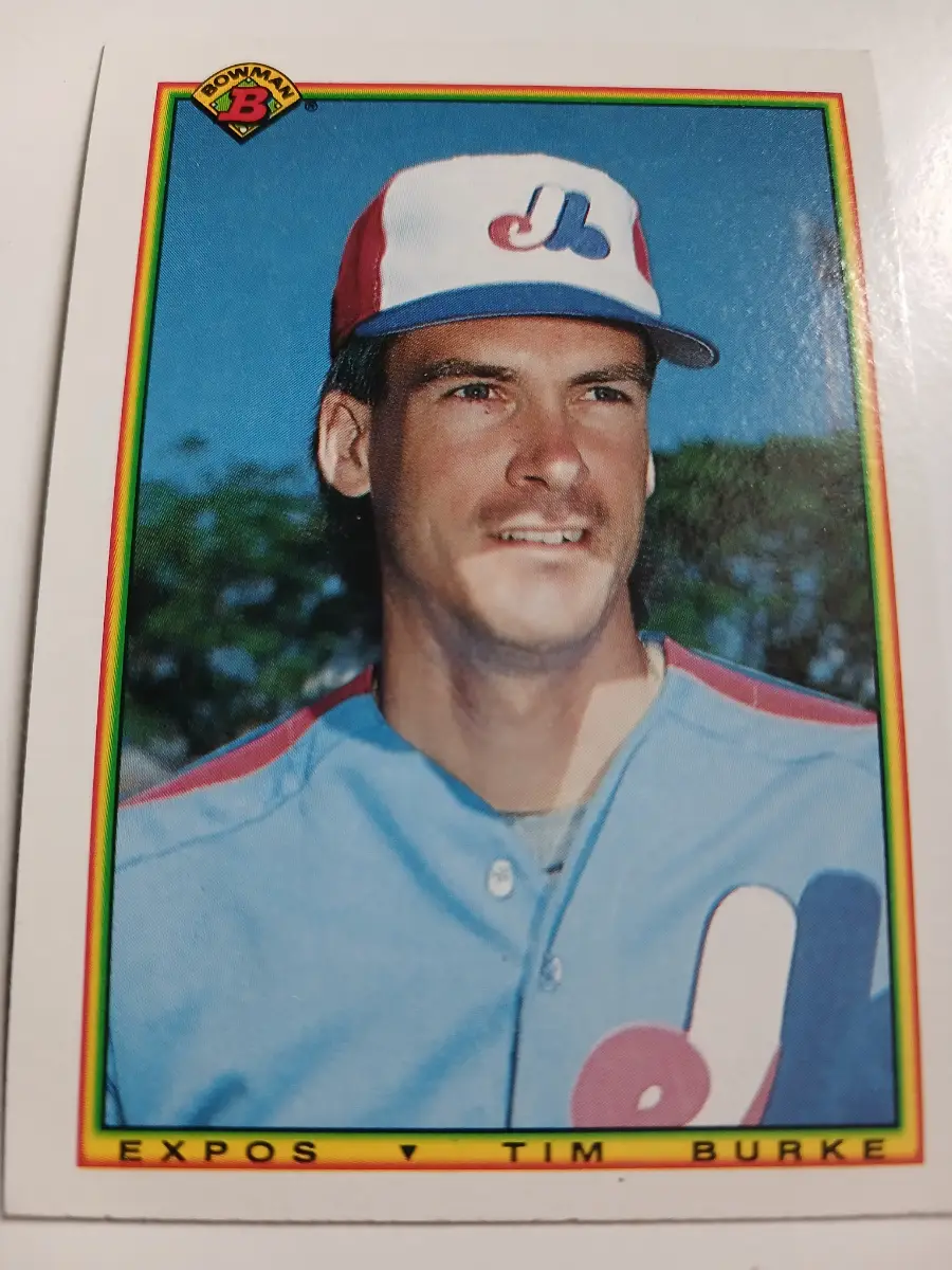 Tim Burke MLB Pitcher Montreal Expos Bowman 1989