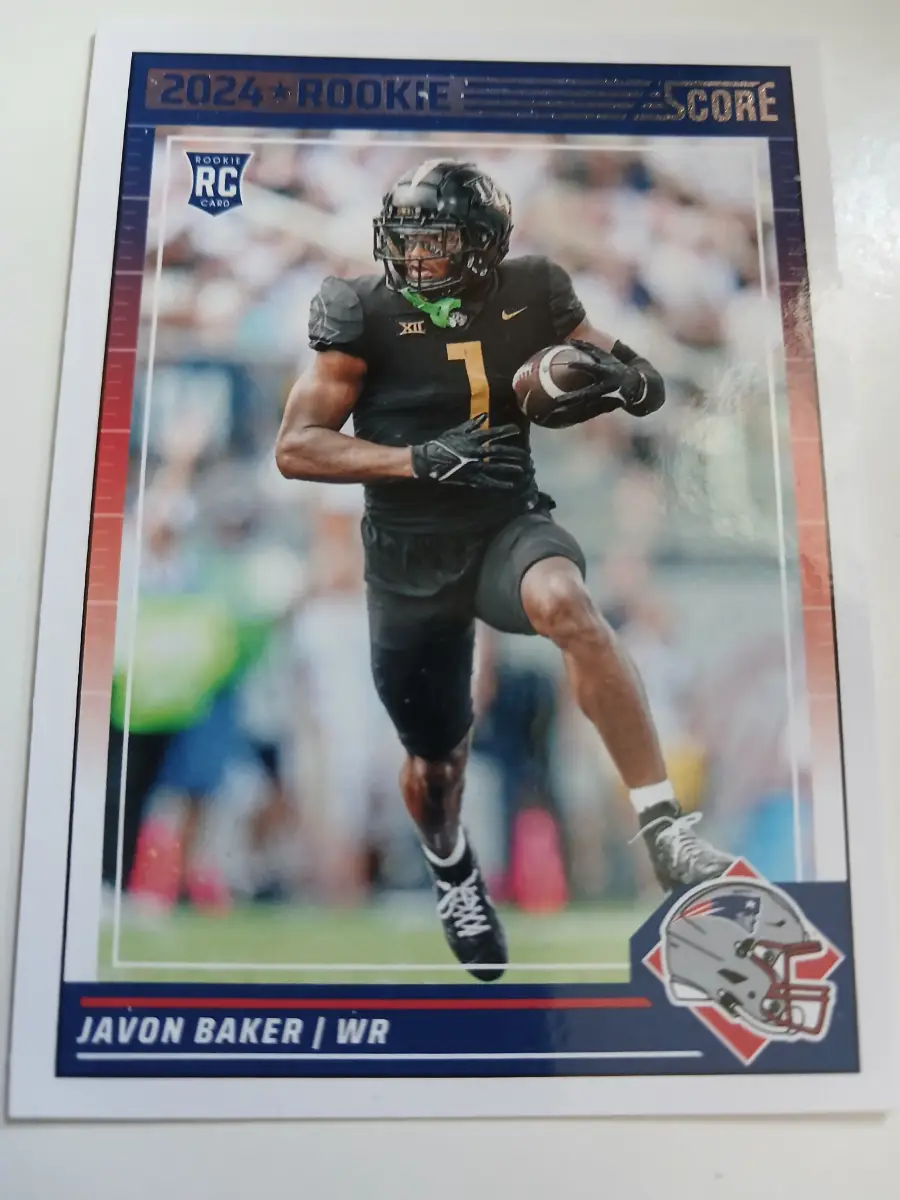 Javon Baker NFL New England Patriots Score 2024 Rookie Card