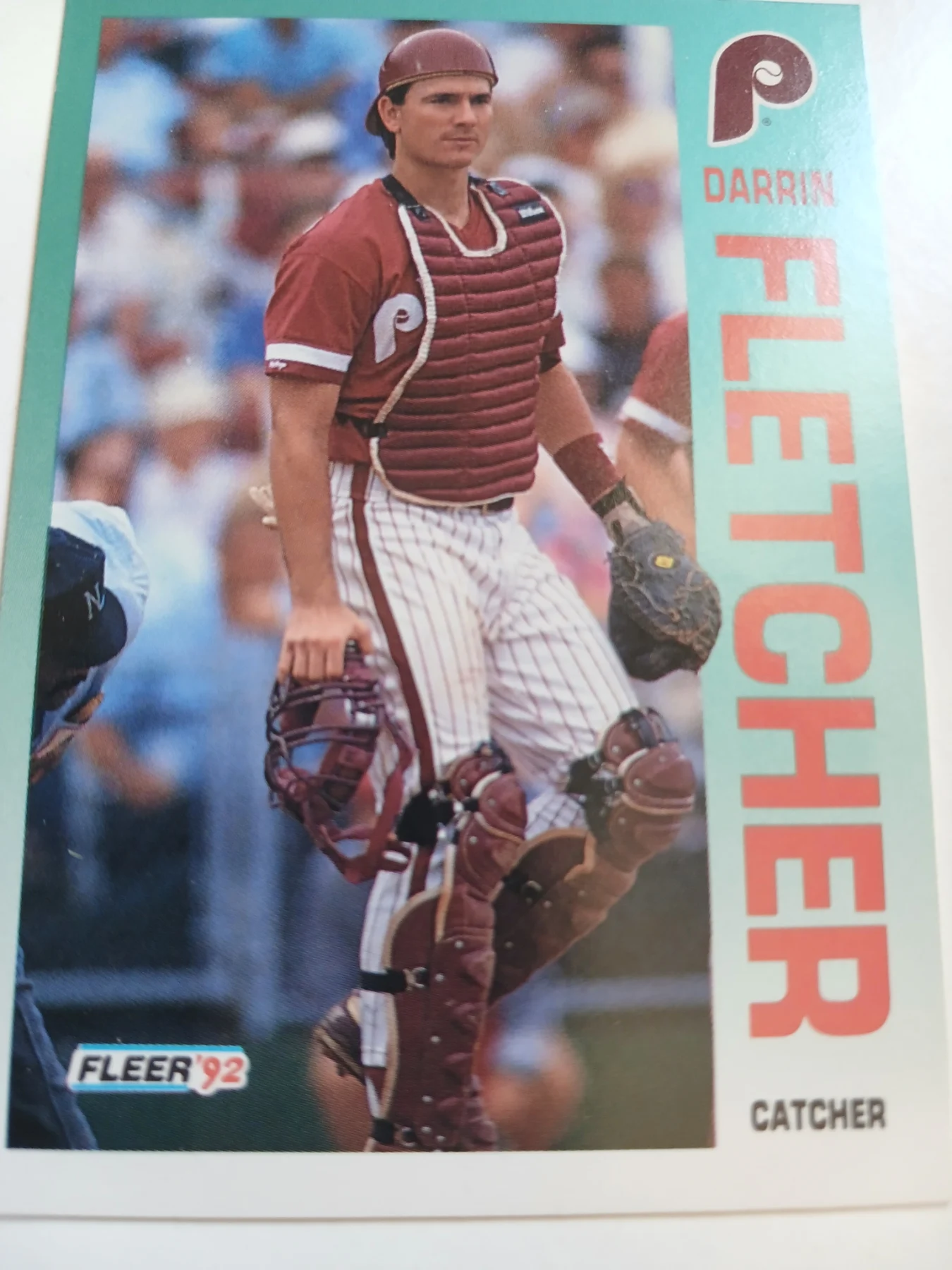 Darrin Fletcher MLB Catcher Philadelphia Phillies Fleer 1992