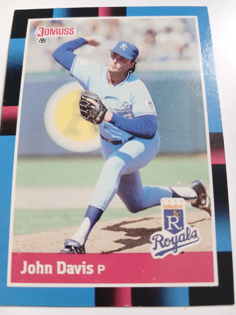 John Davis MLB Pitcher Kansas City Royals Donruss 1988