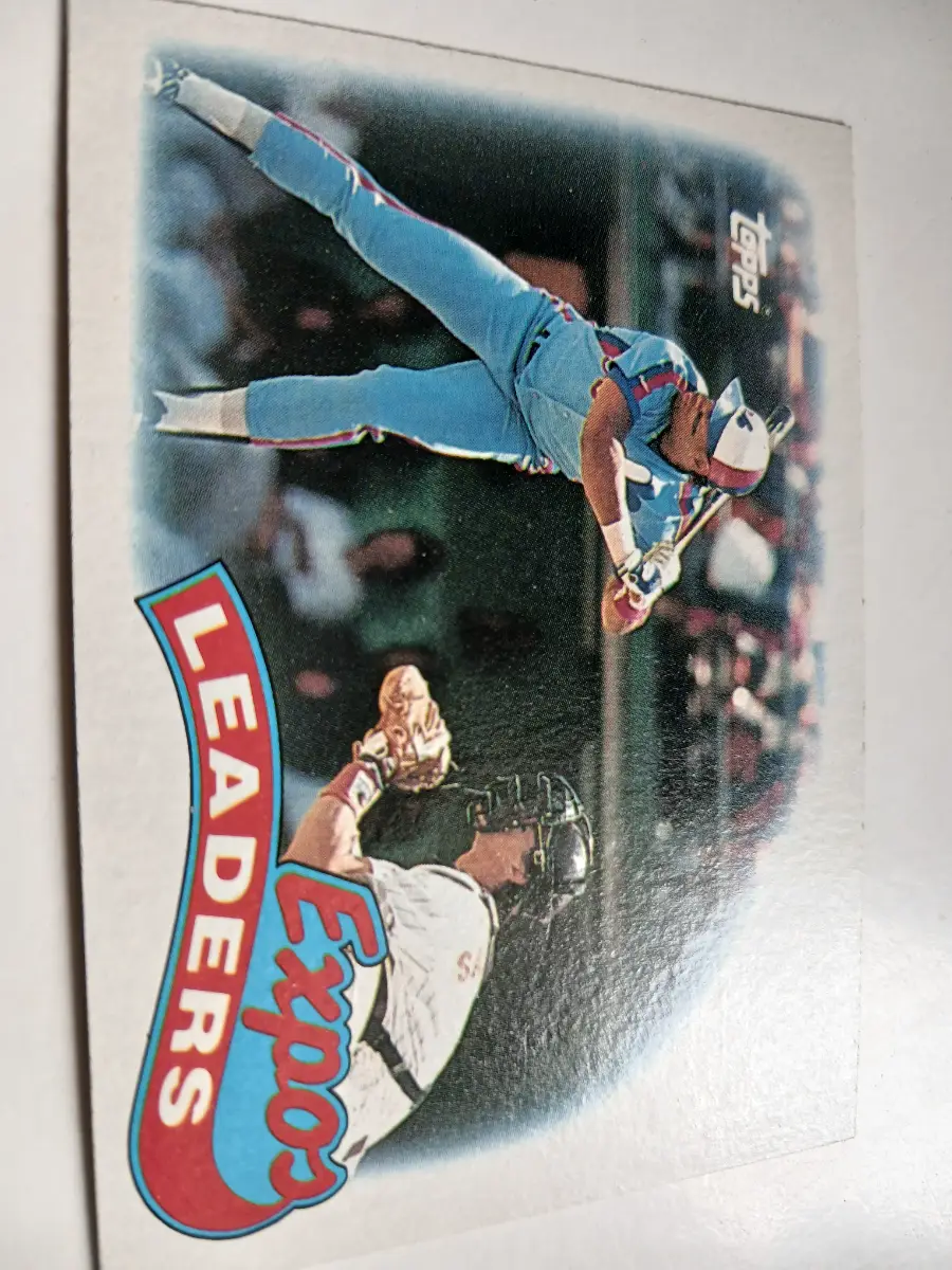 Montreal Expos MLB League Leaders Insert Topps 1989