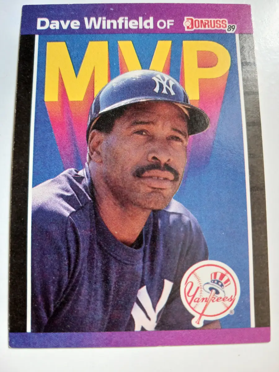 Dave Winfield MLB Outfielder New York Yankees MVP Card Donruss 1989