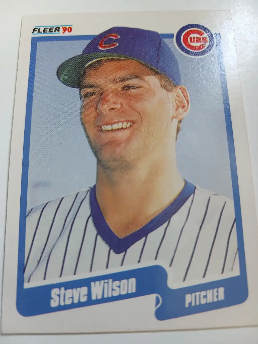 Steve Wilson Dwight Smith And Joe Girardi MLB Chicago Cubs Fleer 1990