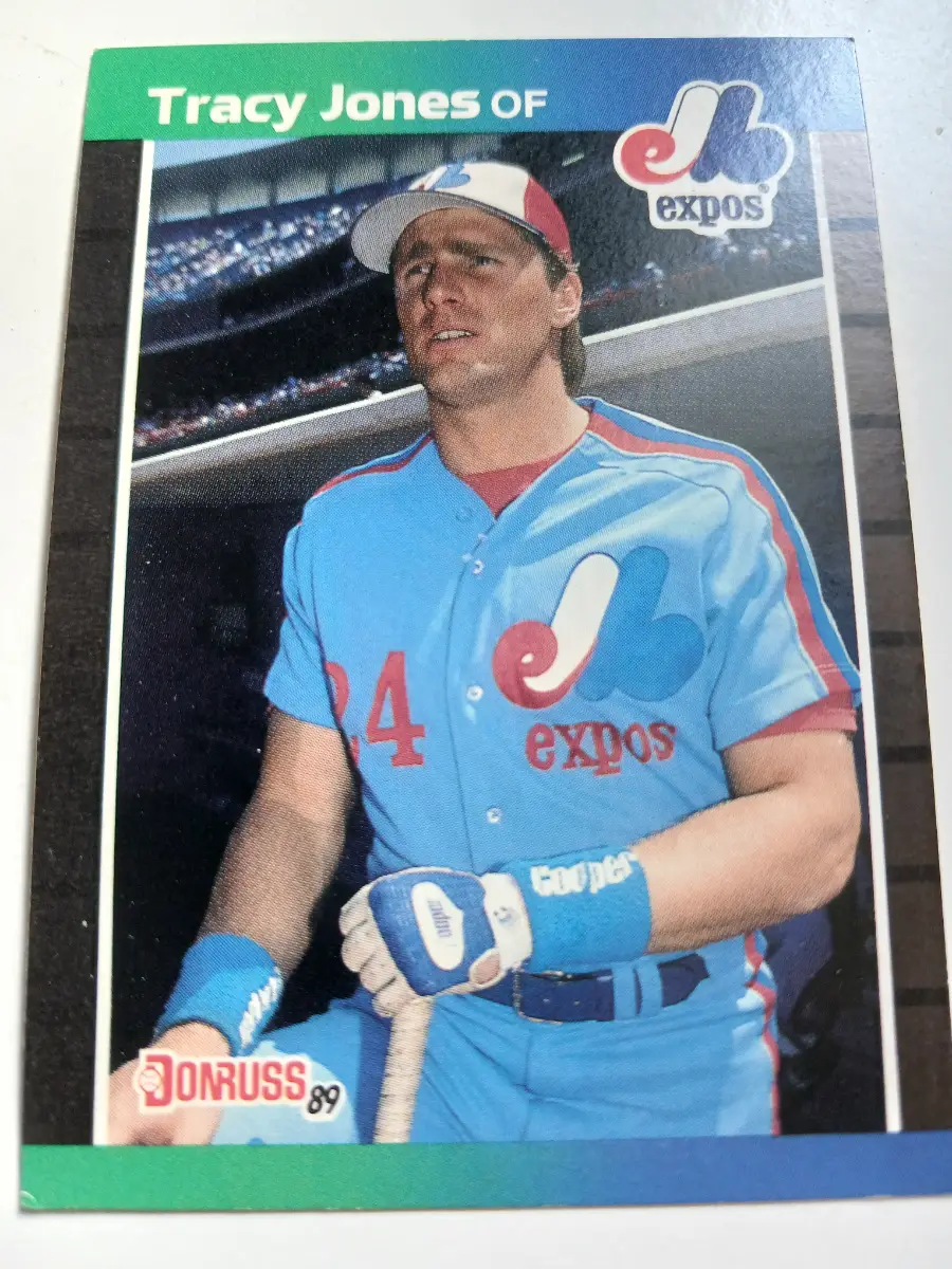 Tracy Jones Outfielder Montreal Expos Donruss 1989