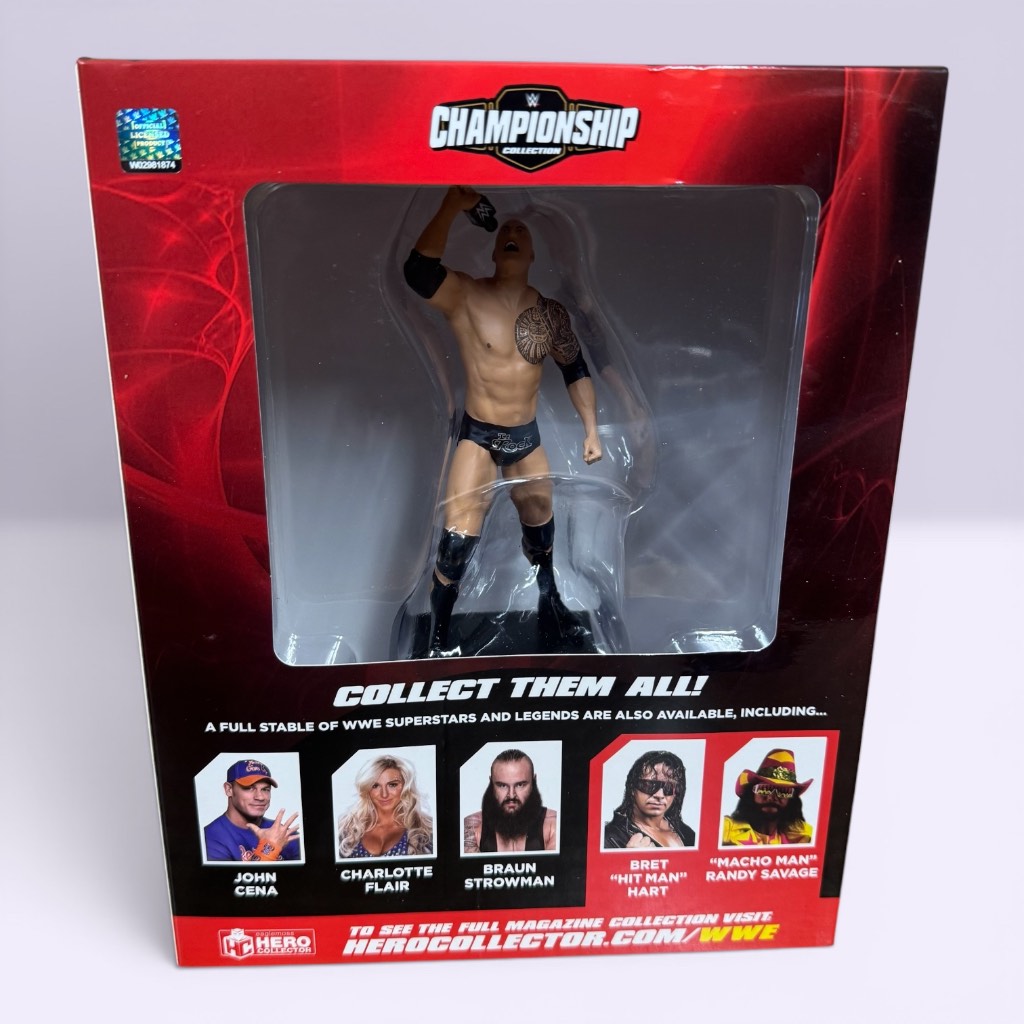 WWE Championship Collection The Rock Eaglemoss Hero Collector Statue Figure With Magazine & Box