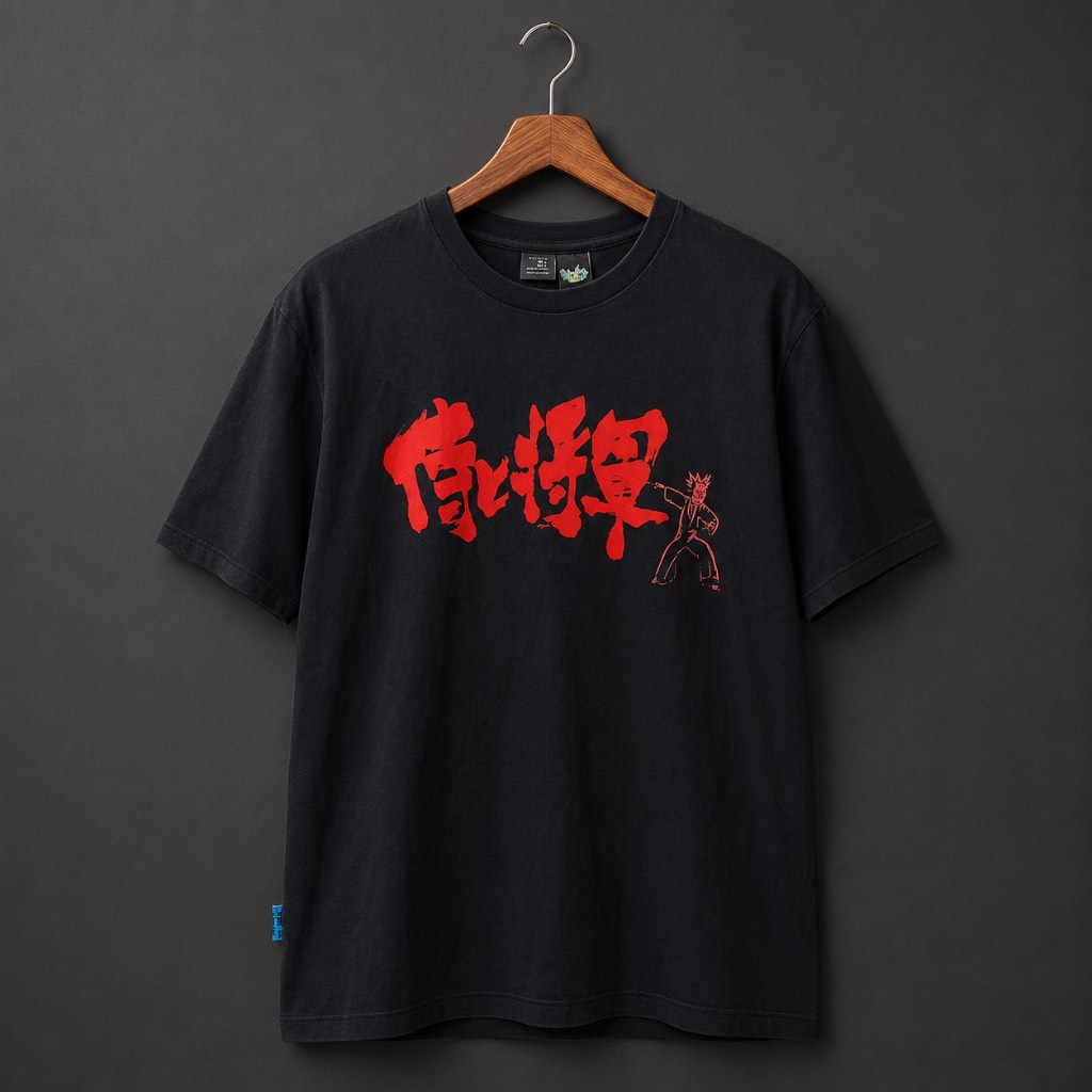 Bershka Rick And Morty Samurai T-Shirt Black Size Medium Anime Adult Swim