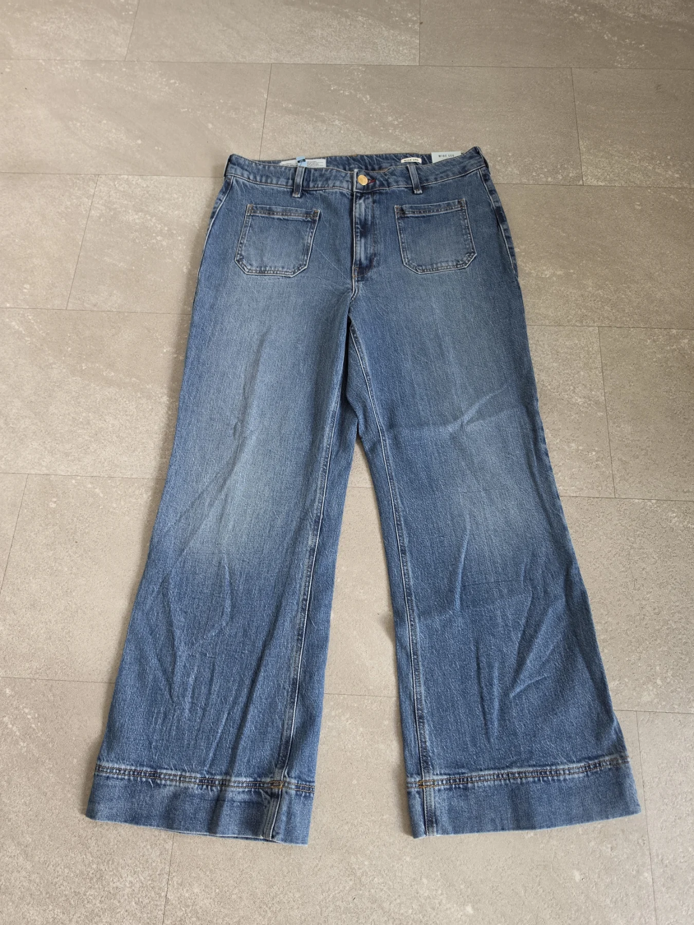 River Island wide leg jeans size UK 18. Regular