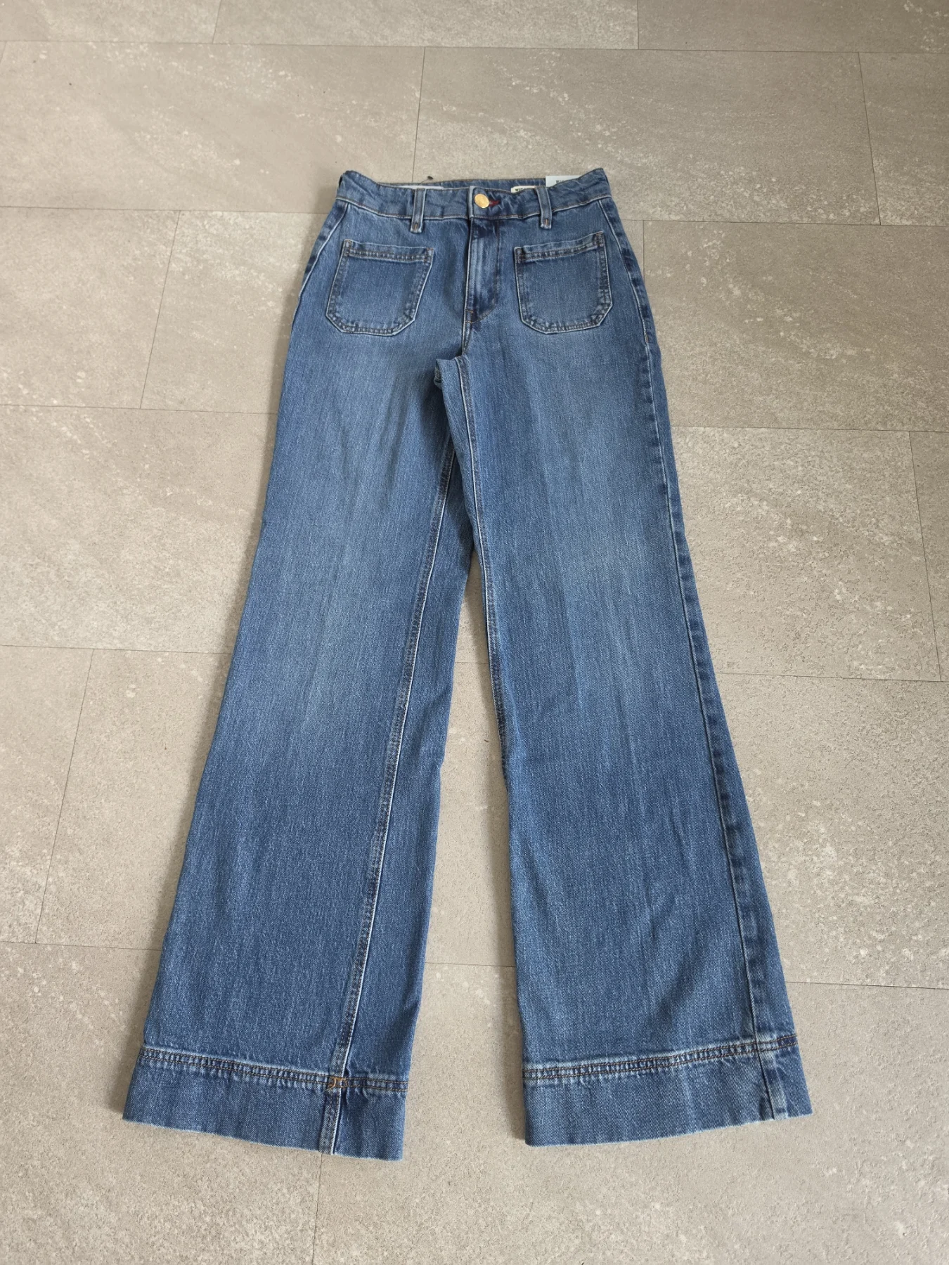 River Island wide leg jeans size UK 6. Long