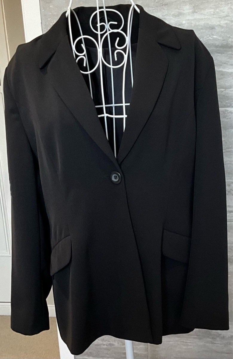 Dorothy Perkins petite black tailored blazer jacket size 16