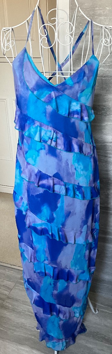 Beautiful tiered ruffle tie-dye maxi dress 1XL by SHEIN Bae brand-new with tags