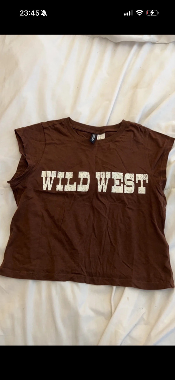 Ladies size small uk 8/10 H&M Wild West short sleeve top
