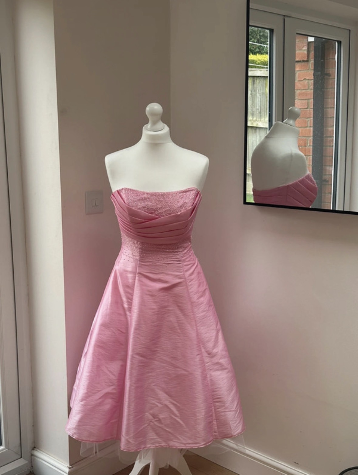 Kelsey Rose Blush Pink Strapless Occasion Dress - Size 10