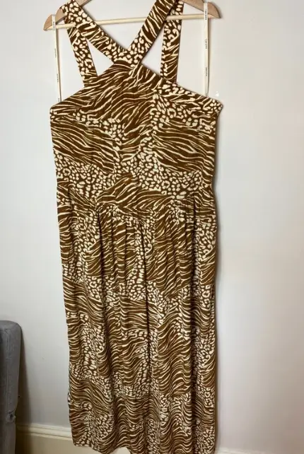 Anthropologie Kachel Cross-Neck Maxi Dress size 16
