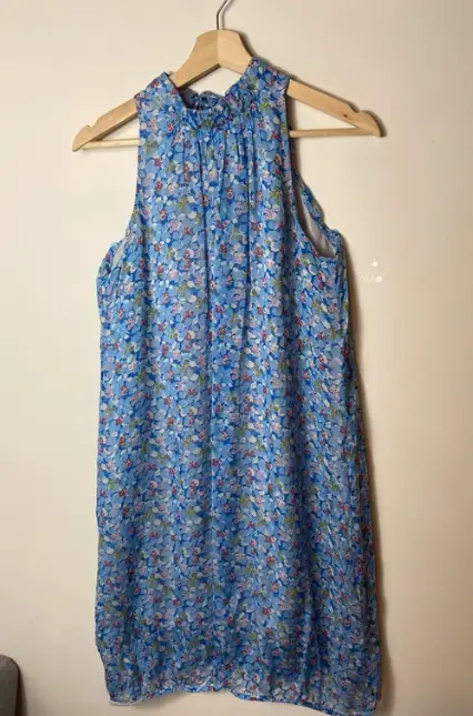 Zara silk high neck mini dress size medium