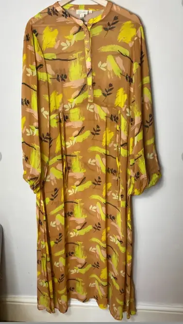 Anthropologie Let Me Be Maxi Dress Floral Size 14 Floaty Boho