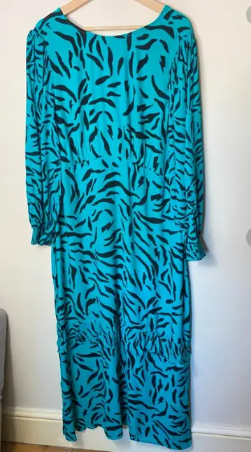 Scamp & Dude ruffle hem blouson sleeve midi dress size 18 new