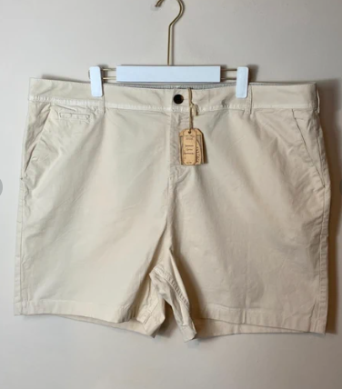 Fat Face Corby Chino Shorts size 22 brand new beige cotton