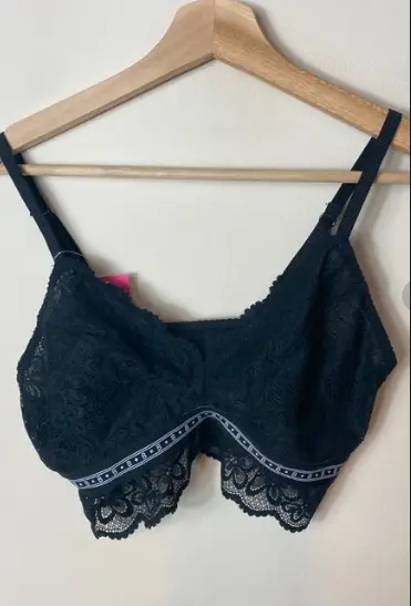 M&S black lace bralette size 12 new