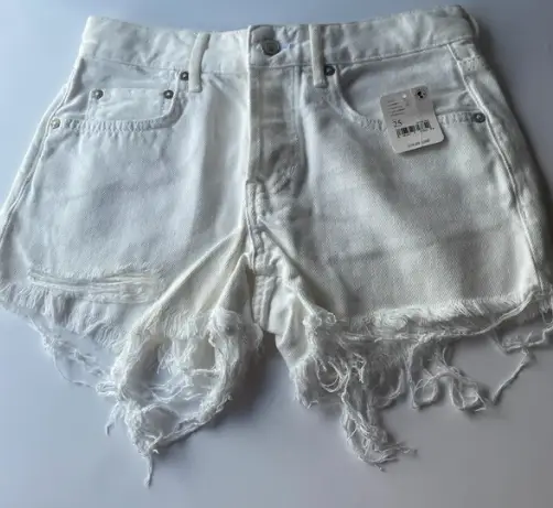 Free People We The Free Cut Off Shorts denim white size 8-10