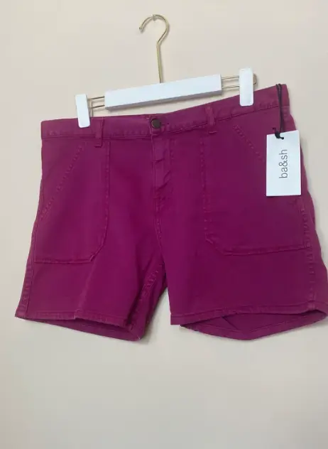 Ba&sh Cselby pink utility shorts size 12 brand new with tags