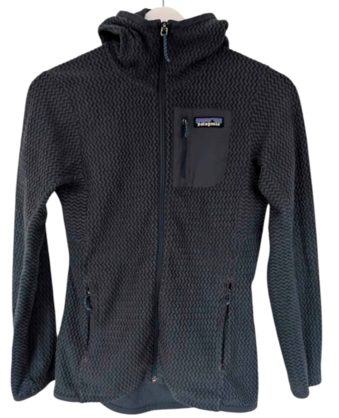Patagonia Womens Extra Small Black R1 Air Full Zip Hoodie Technical Fleece Jacket