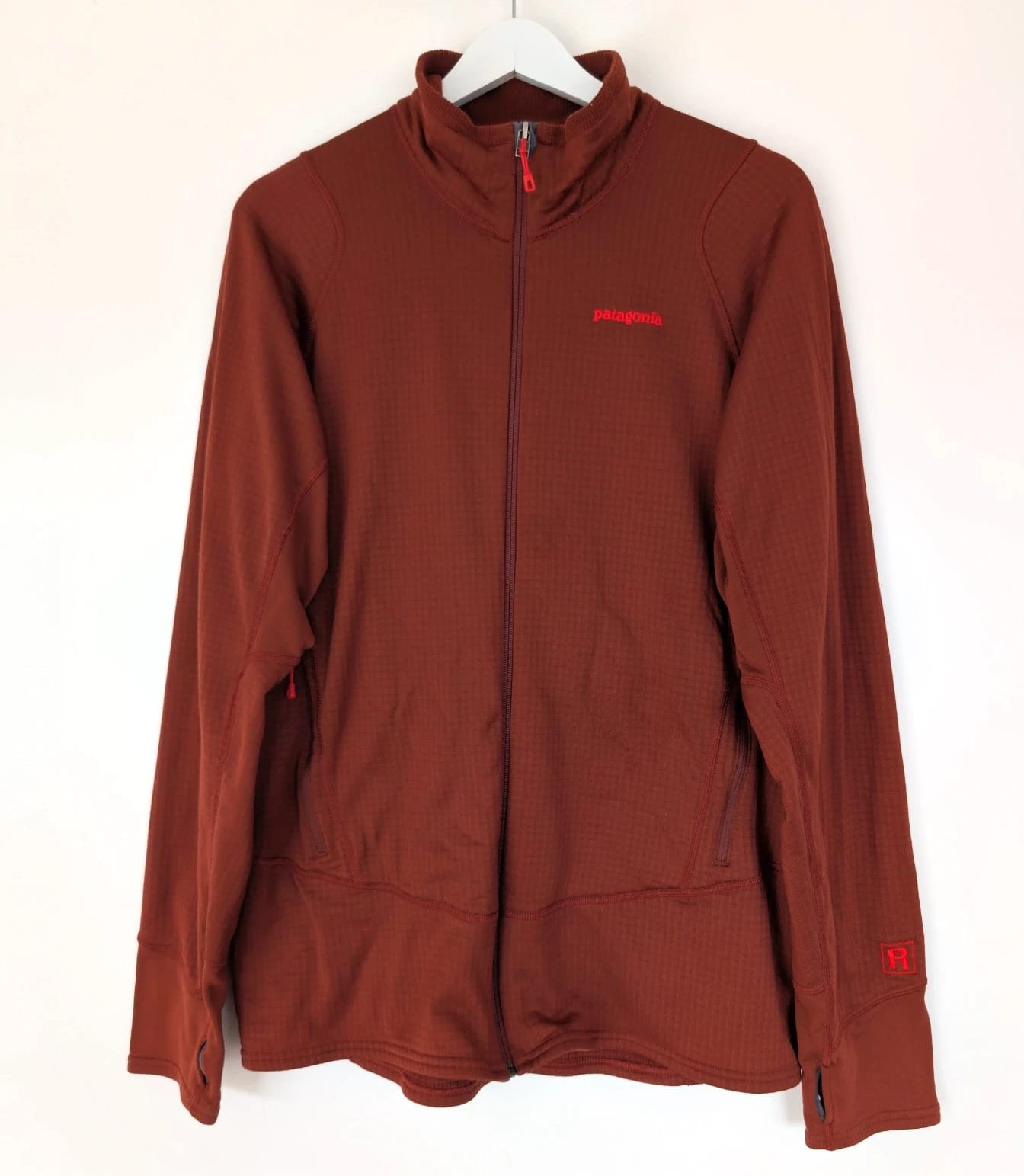 Patagonia Mens Large R1 Tech Full Zip Hiking Midlayer Fleece