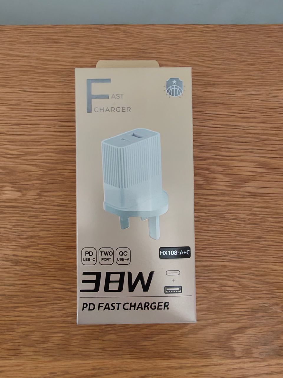 38W PD Fast Charger USB - C + USB - A Dual Port Charger