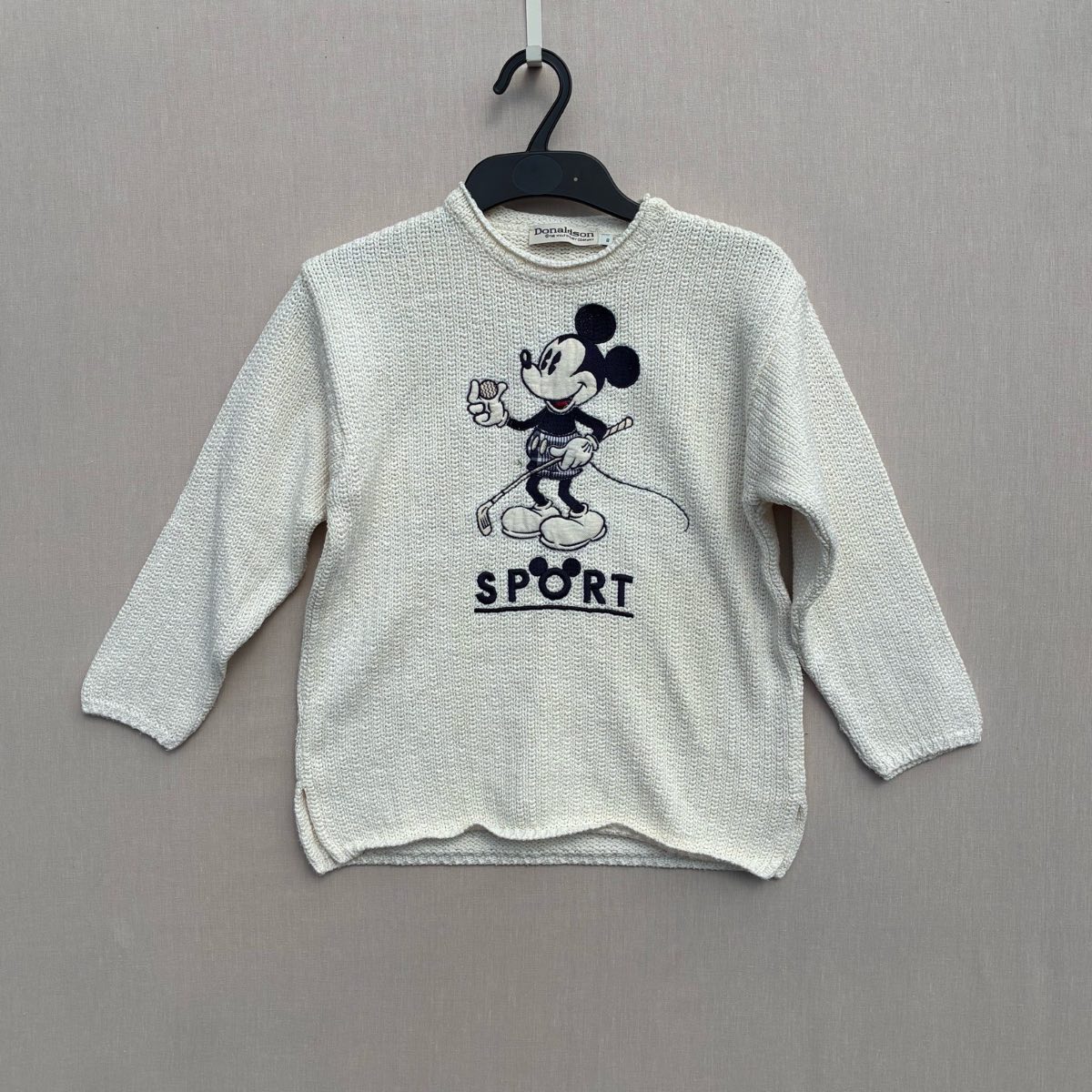 Kids Mickey Mouse Jumper Disney Golf Knit Size 8 Donaldson Vintage