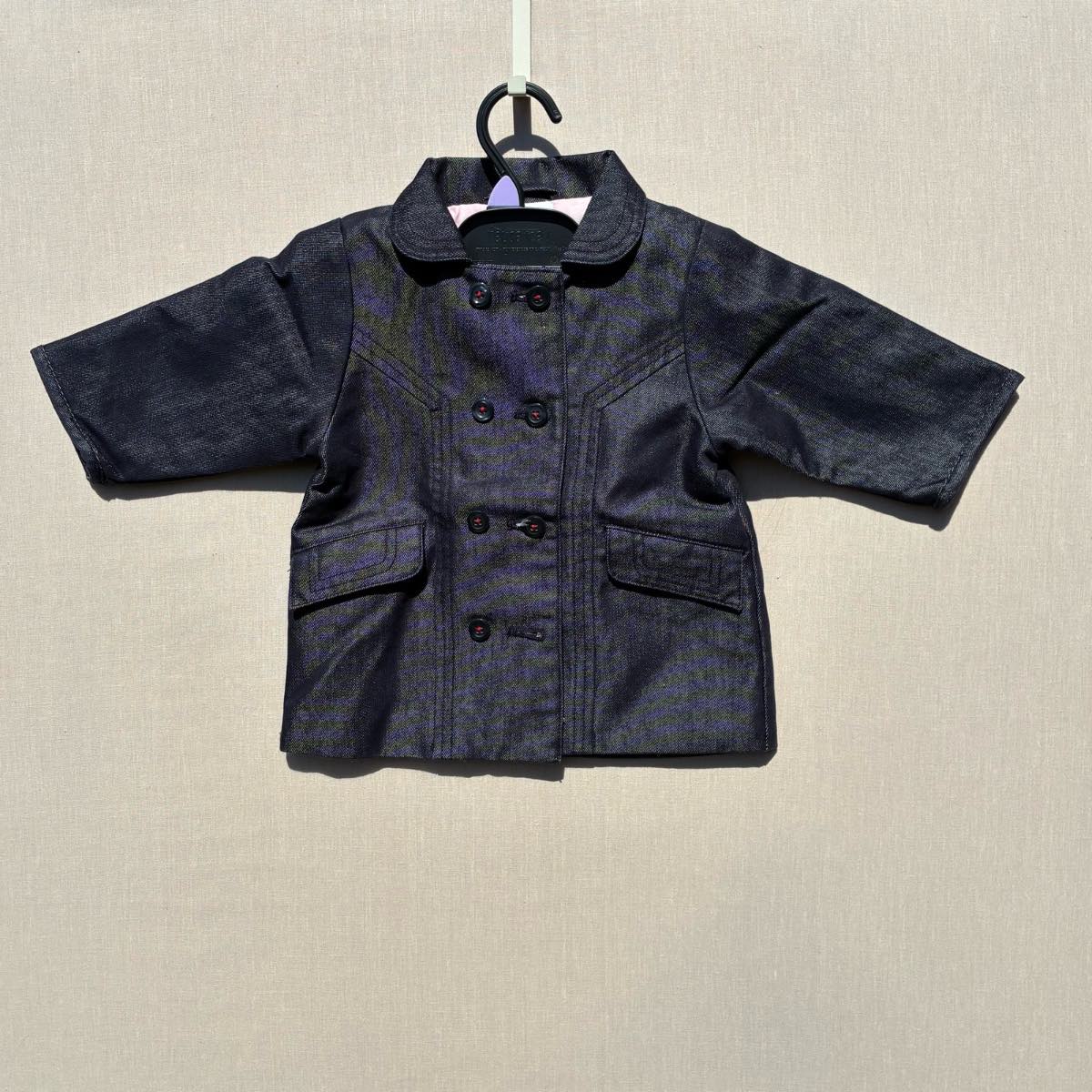 Vintage Baby GAP Coat Jacket Navy 6–12 Months Double Breasted
