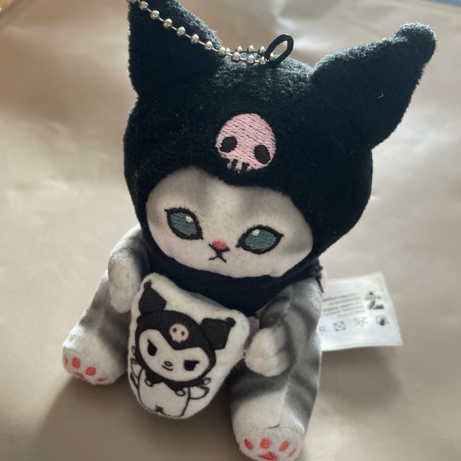 7-eleven x Mofusand x Sanrio Kuromi Plush Keychain | Barely use