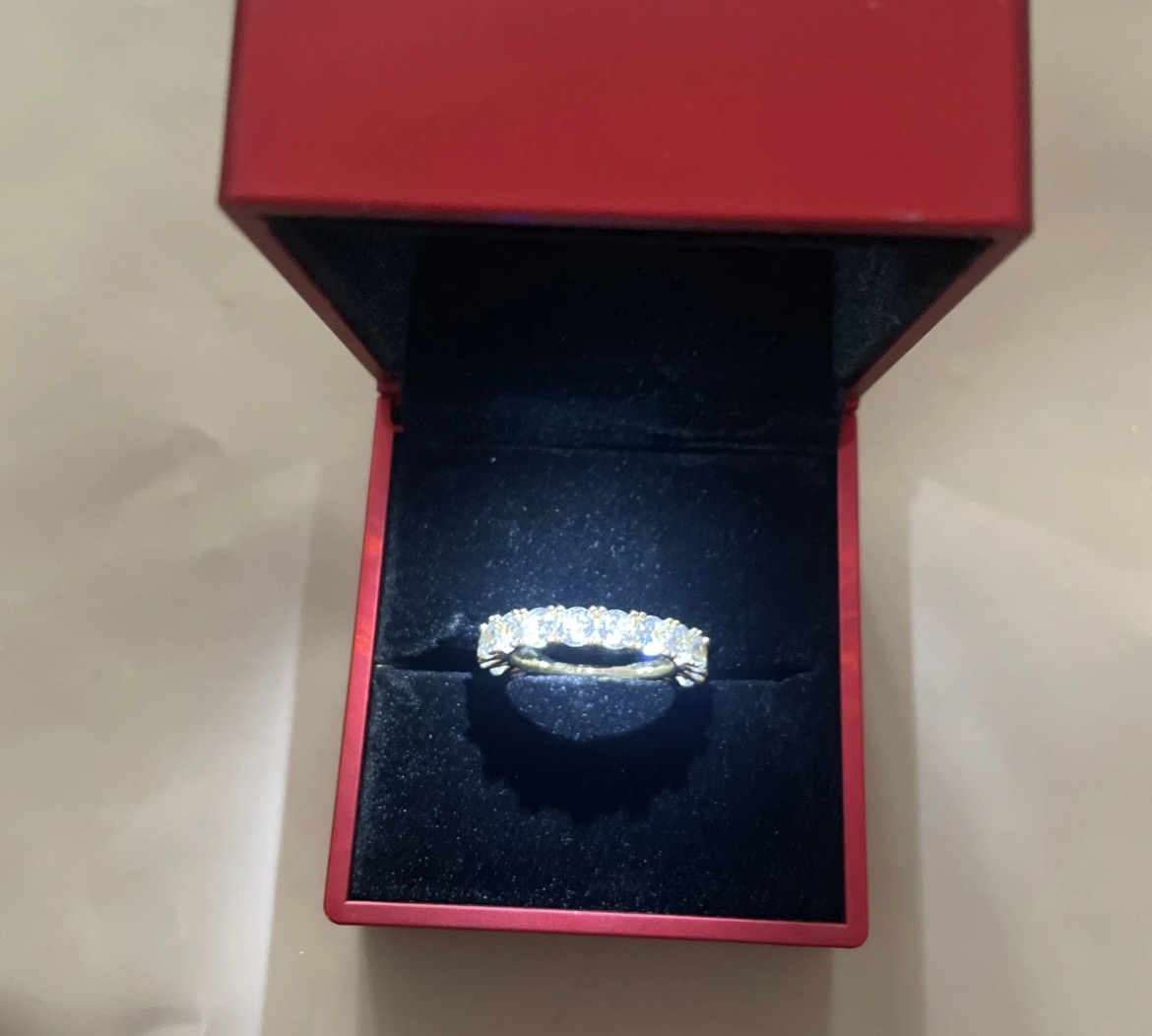 Gold Plated Diamond Ring | Used |  No hallmark