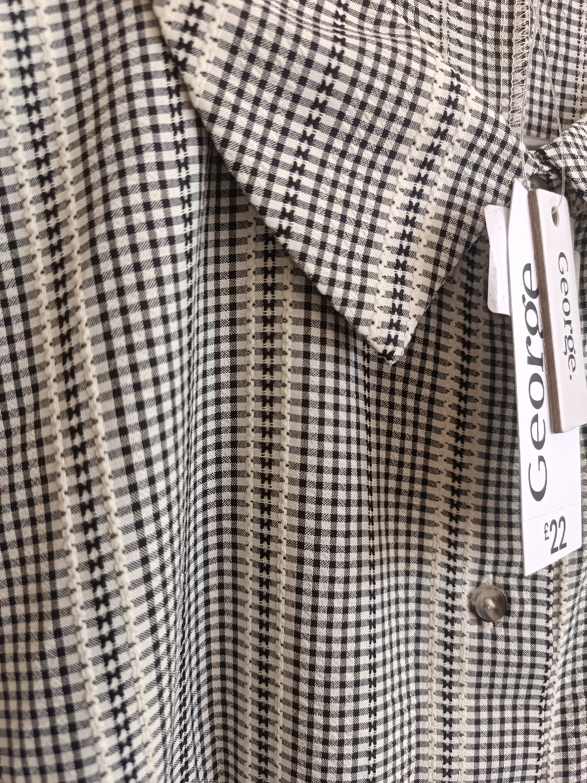 George Checked Shirt Dress – Size 18
