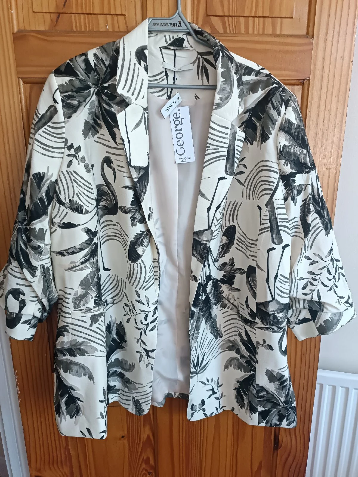 George Floral Print Blazer – Monochrome/Neutral