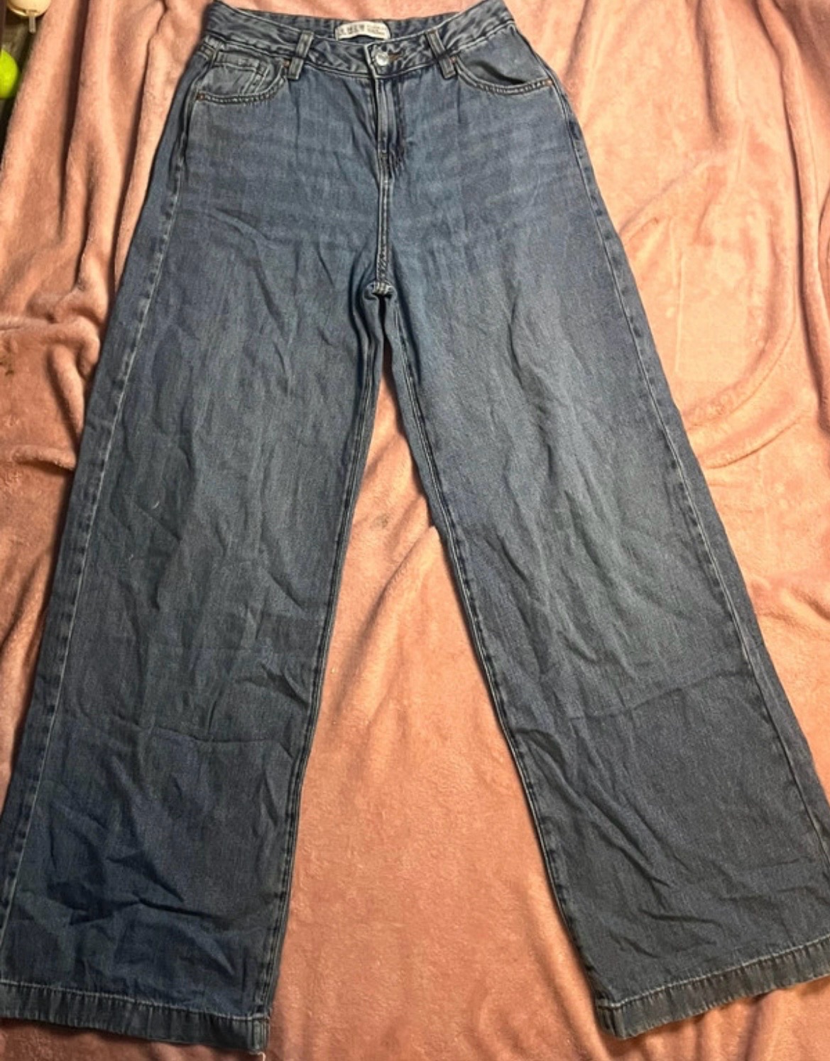 Denim Co grey-wash wide leg jeans