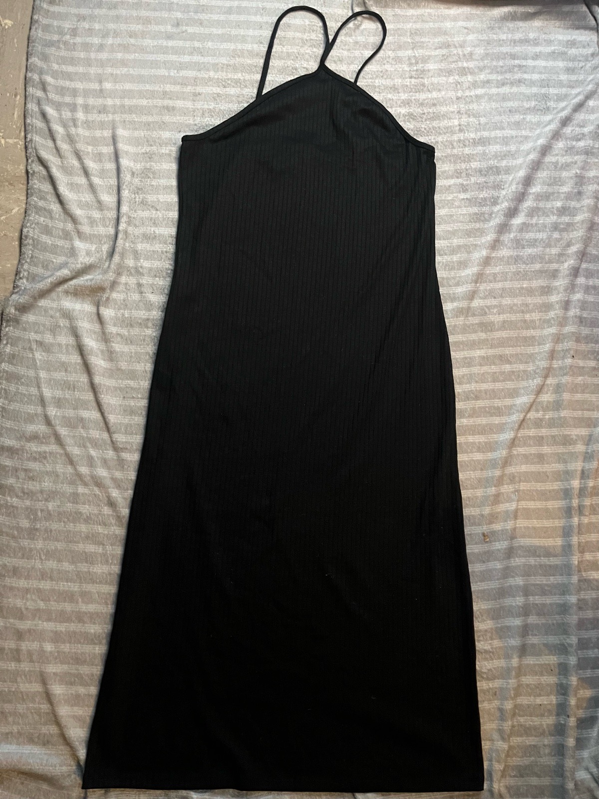 Primark black ribbed cami maxi dress