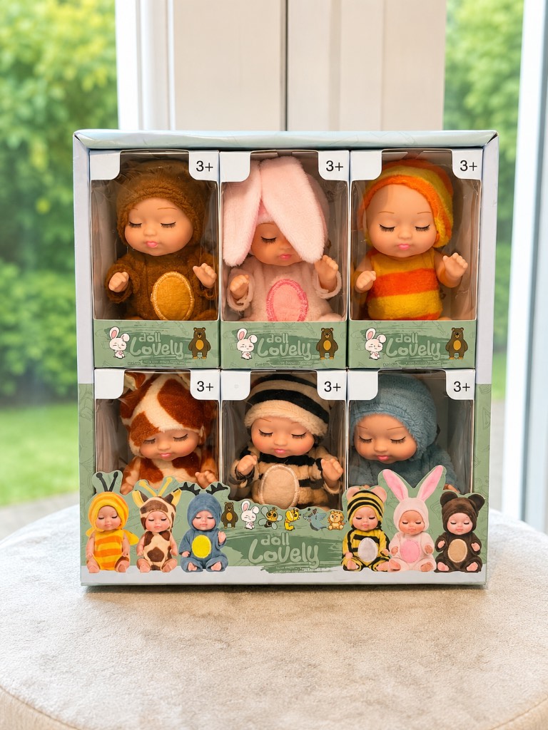 6pcs lovely mini dolls in animal costume