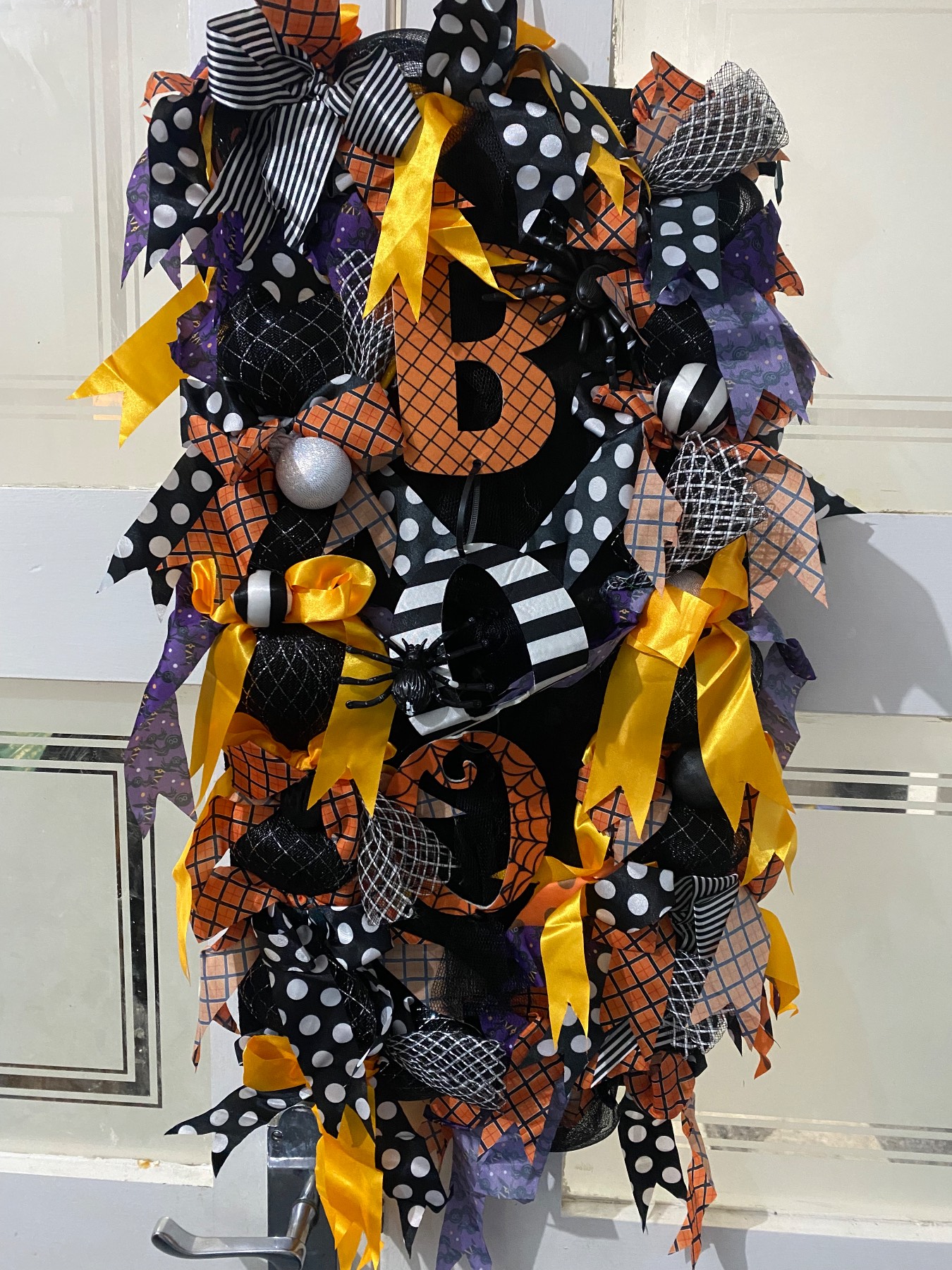 Hallowean , Boo , door wreath